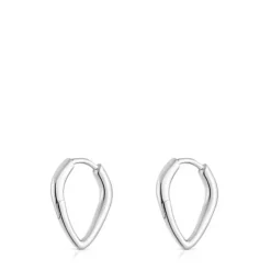 Brincos em prata curtos com argola espinho Basics