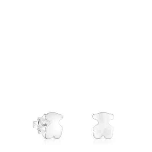 Brincos em prata urso Bold Motif