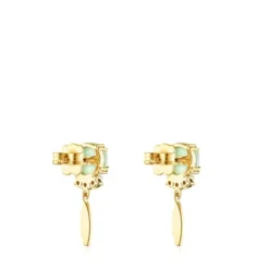 Brincos Fragile Nature em Prata vermeil, Amazonite e Malaquites