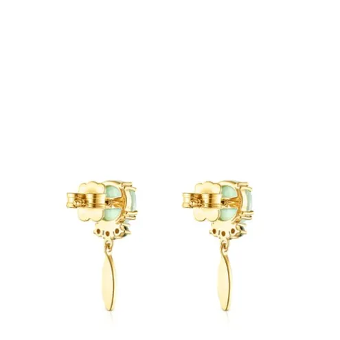 Brincos Fragile Nature em Prata vermeil, Amazonite e Malaquites