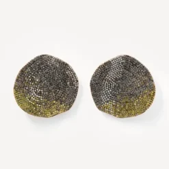 Brincos grandes ATELIER Nenufar em Ouro e Diamantes amarelos