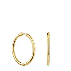 Brincos grandes TOUS Basics em Prata Vermeil