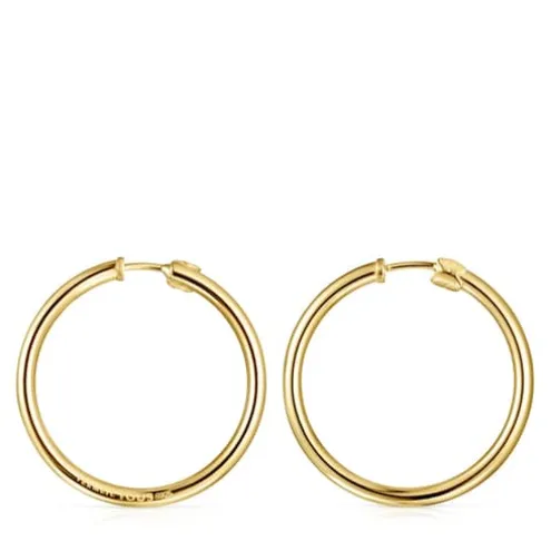Brincos grandes TOUS Basics em Prata Vermeil