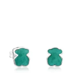 Brincos New Color em Prata com Amazonite