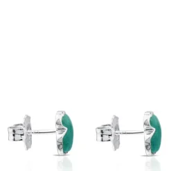 Brincos New Color em Prata com Amazonite