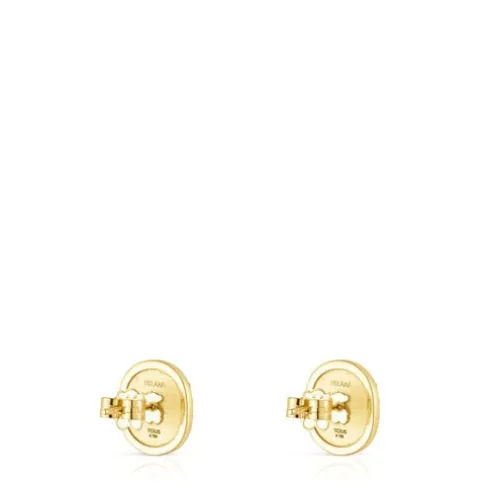Brincos Oursin em ouro com diamantes de 0,19 ct