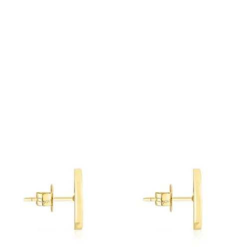 Brincos Oursin em ouro com diamantes de 0,42 ct