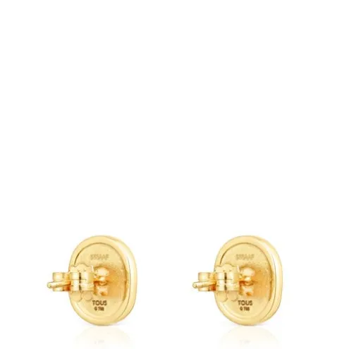 Brincos Oursin em ouro com diamantes de 0,42 ct
