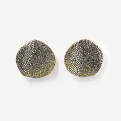 Brincos pequenos ATELIER Nenufar em Ouro e Diamantes amarelos