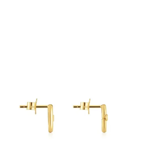Brincos pequenos em ouro 10 mm Hold Oval