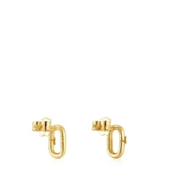 Brincos pequenos em ouro 10 mm Hold Oval