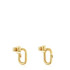 Brincos pequenos em ouro 12 mm Hold Oval