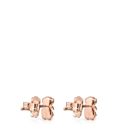 Brincos Real Sisy em Prata Vermeil rosa com Ónix