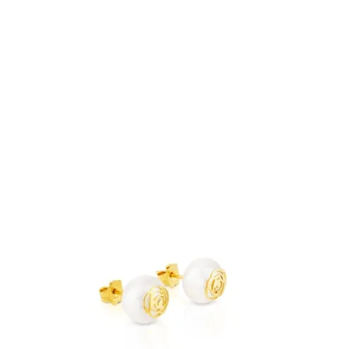 Brincos Rosa d'Abril em Ouro