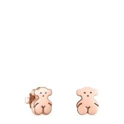 Brincos Sweet Dolls urso em Prata vermeil rosa