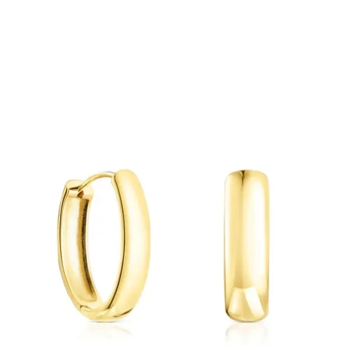 Brincos TOUS Basics oval em Prata vermeil