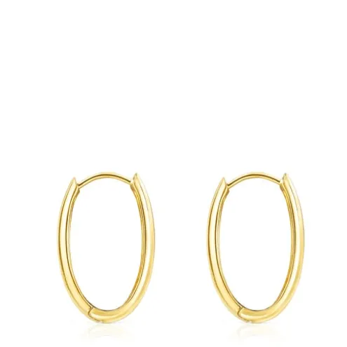 Brincos TOUS Basics oval em Prata vermeil