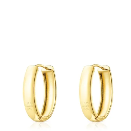 Brincos TOUS Basics oval em Prata vermeil