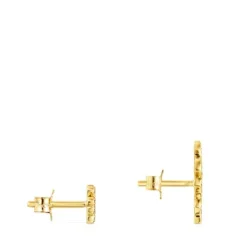 Brincos TOUS Good Vibes trevo - serpente em Ouro e Diamantes
