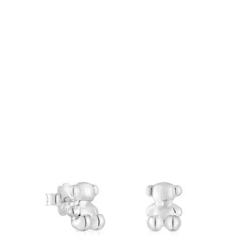 Brincos urso em prata 10 mm Bold Bear