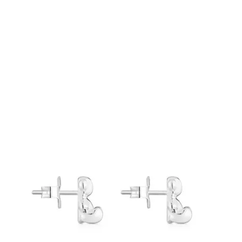 Brincos urso em prata 10 mm Bold Bear