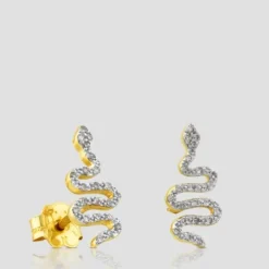 Brincos Gem Power em Ouro com Diamantes