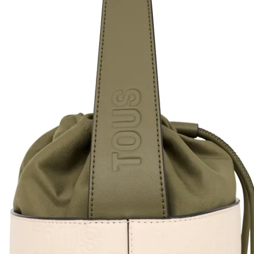 Bucket bag bege e caqui TOUS Nanda