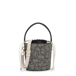 Bucket bag pequena preta Kaos Icon