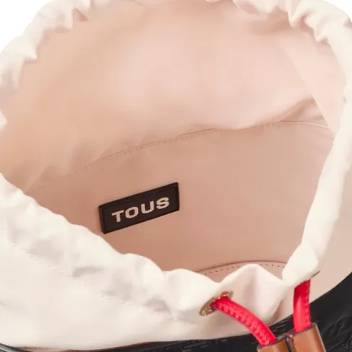 Bucket bag preta e castanha TOUS Nanda