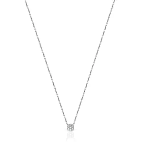 Colar Alecia em Ouro Branco com Diamantes