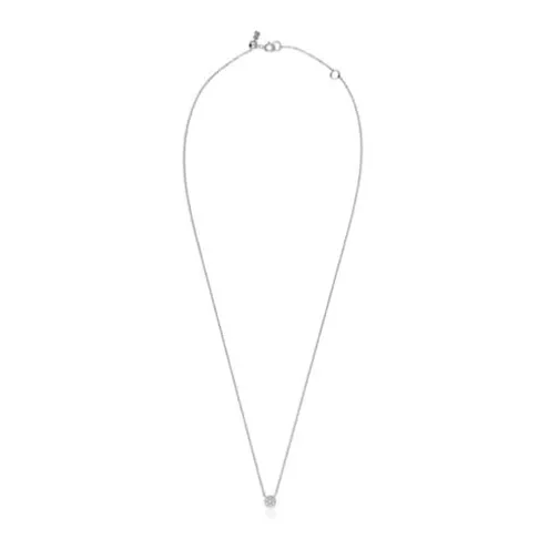 Colar Alecia em Ouro Branco com Diamantes