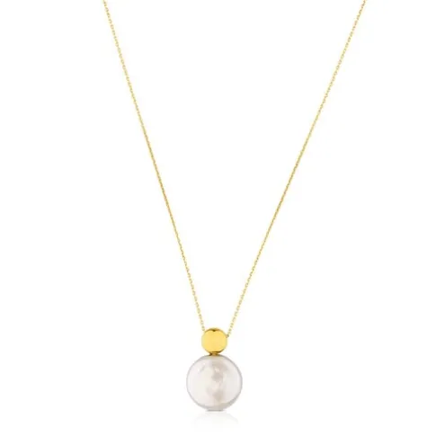 Colar Alecia em ouro com pérola.