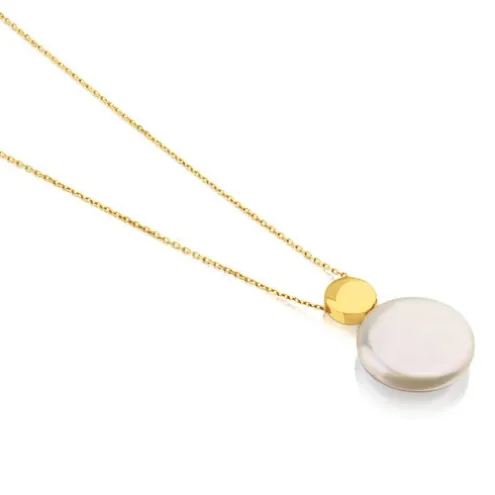 Colar Alecia em ouro com pérola.