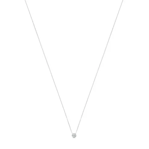 Colar Boca Ursos em Ouro branco com Diamantes