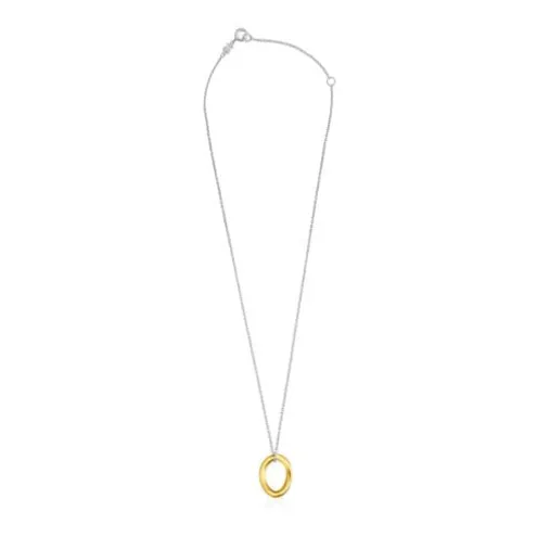 Colar com argola TOUS Hav em prata vermeil bicolor