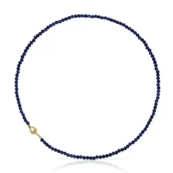 Colar com banho de ouro de 18 K sobre prata e sodalite TOUS MANIFESTO