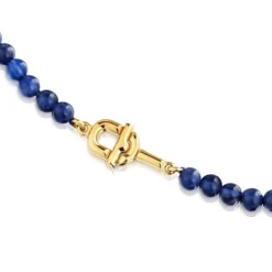 Colar com banho de ouro de 18 K sobre prata e sodalite TOUS MANIFESTO