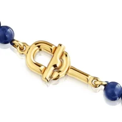 Colar com banho de ouro de 18 K sobre prata e sodalite TOUS MANIFESTO