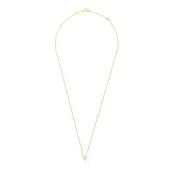 Colar cruz em ouro e 0,08 ct em diamantes Les Classiques
