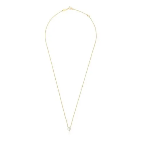 Colar cruz em ouro e 0,08 ct em diamantes Les Classiques