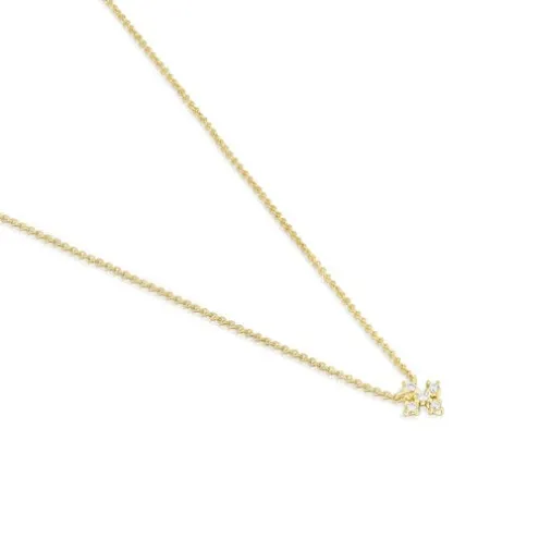Colar cruz em ouro e 0,08 ct em diamantes Les Classiques