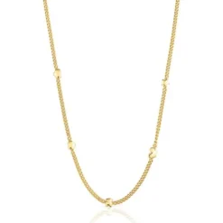 Colar curto banhado a ouro de 18 K sobre prata com motivos Bold Motif