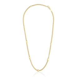 Colar curto banhado a ouro de 18 K sobre prata com motivos Bold Motif