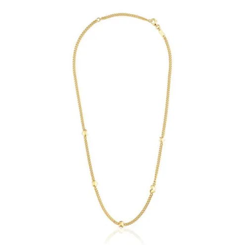 Colar curto banhado a ouro de 18 K sobre prata com motivos Bold Motif