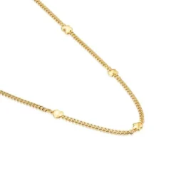 Colar curto banhado a ouro de 18 K sobre prata com motivos Bold Motif