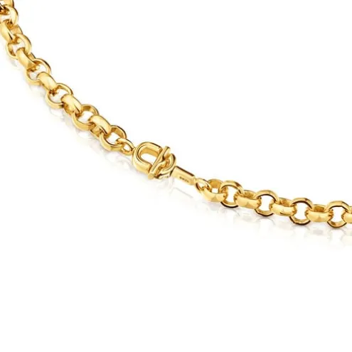 Colar curto banhado a ouro de 18 K sobre prata 40 cm TOUS MANIFESTO
