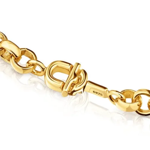 Colar curto banhado a ouro de 18 K sobre prata 40 cm TOUS MANIFESTO