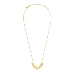 Colar curto banhado a ouro 18 K sobre prata e detalhe Bold Bear