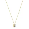 Colar curto duplo urso pequeno em ouro e ouro branco com diamantes Bold Bear