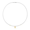 Colar curto em ouro e aço motivo urso Mesh Tube